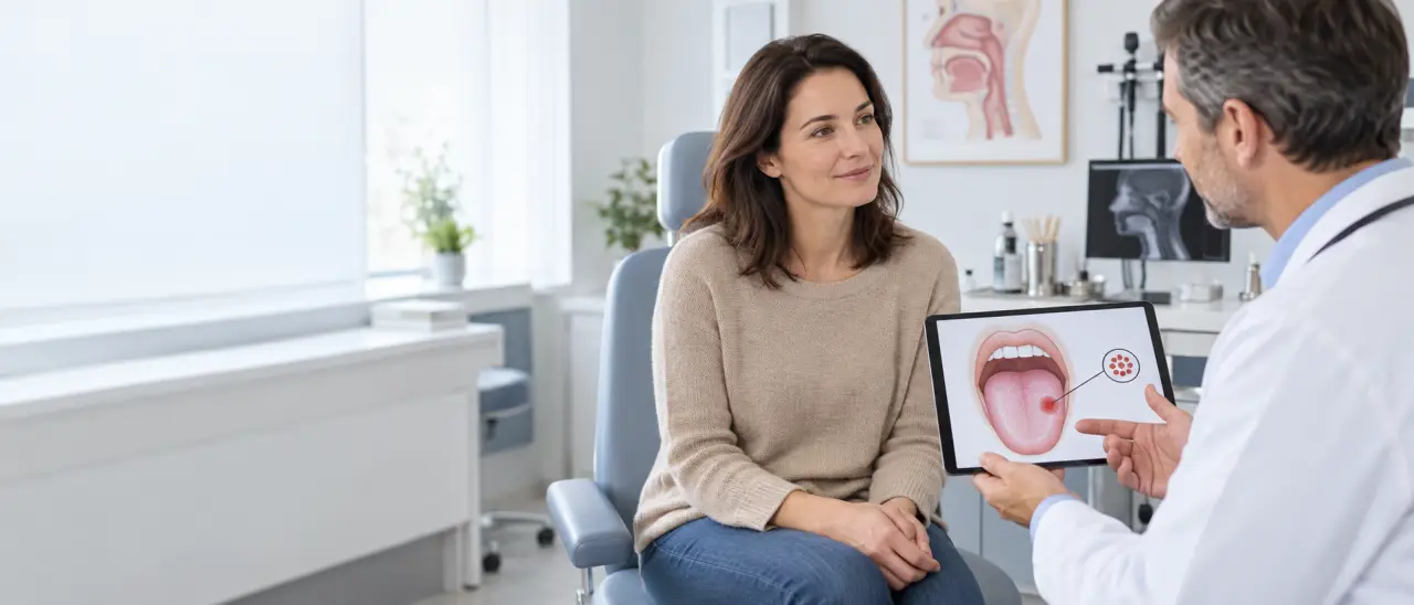 Symptôme de cancer de la langue en photo : ce que l’image montre, et quand consulter