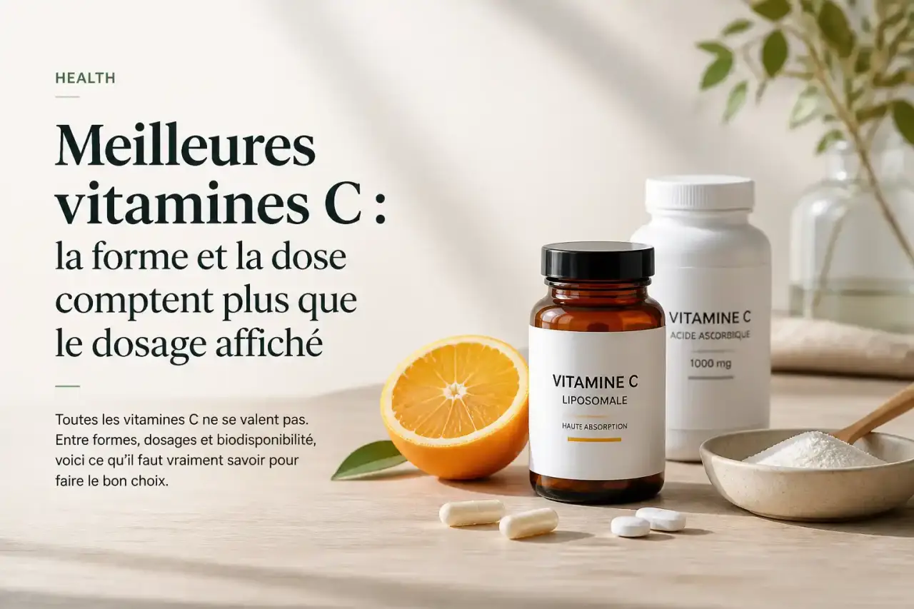 Meilleures vitamines C : la forme et la dose comptent plus que le dosage affiché