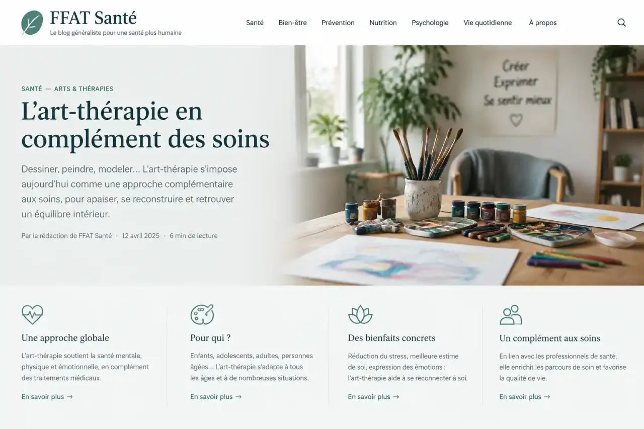 FFAT Santé : un blog généraliste, l’art-thérapie en complément des soins
